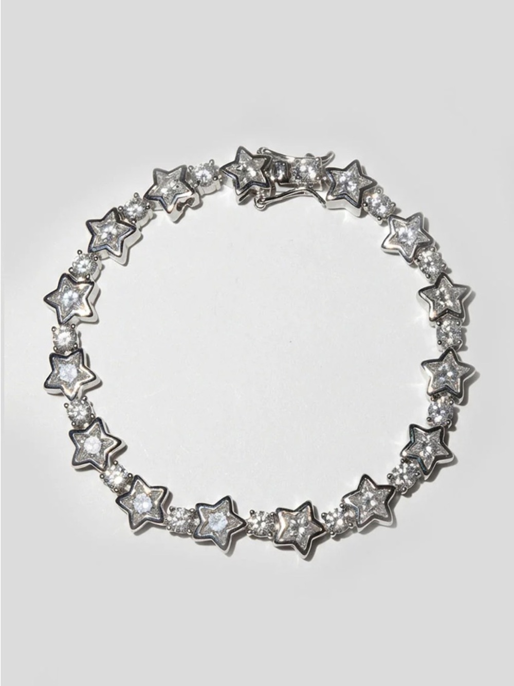 Oomiay Bezel Star Cubic Zirconia Crystal Tennis Bracelet - NWT